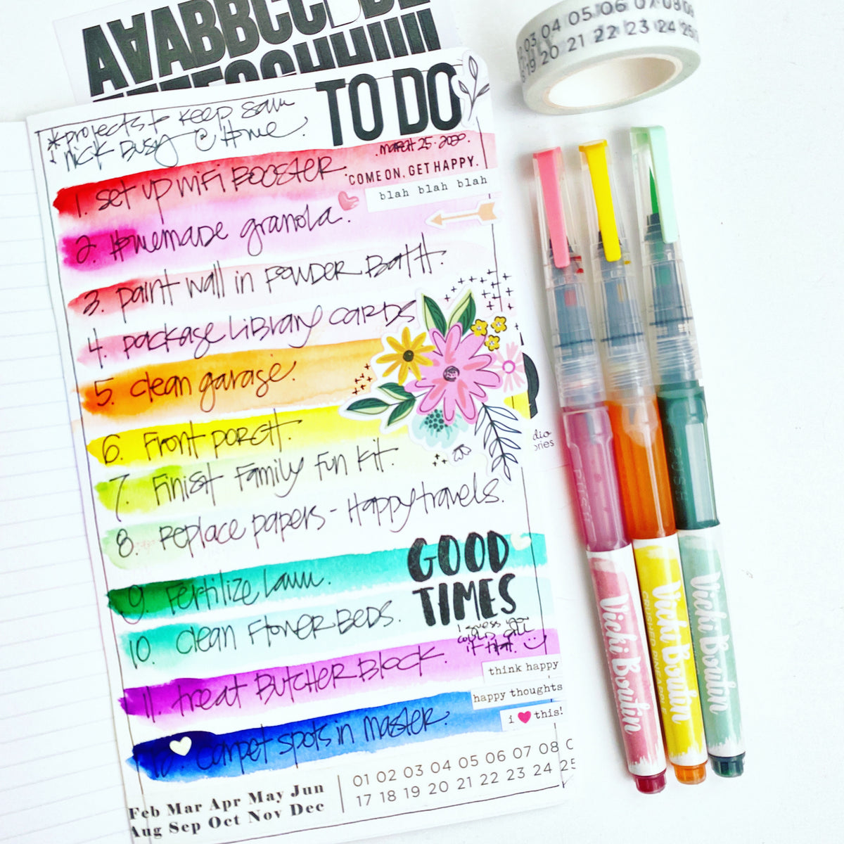 Watercolor To Do List – Layle By Mail