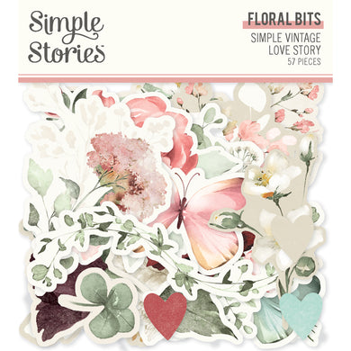 Simple Stories | Simple Vintage Love Story Collection | Floral Bits