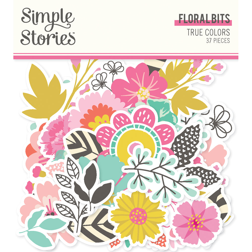 Simple Stories | True Colors Collection | Floral Bits Die Cuts