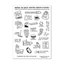 Load image into Gallery viewer, Kwohtations | Notes to Self - Mental Health 5x7 Clear Stickers