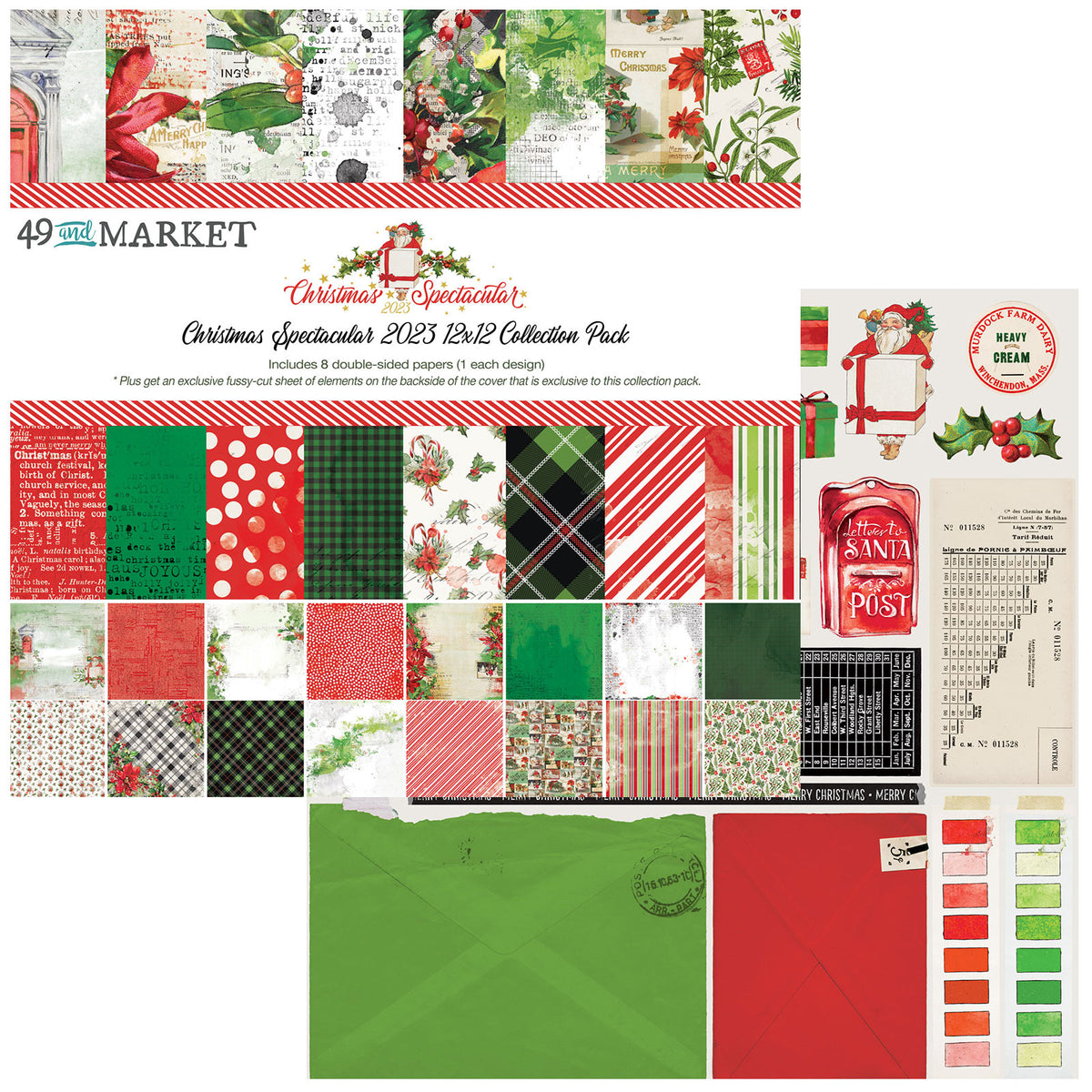 49 and Market Christmas Spectacular 12 x 12 Colored Foundation Pack –  Kreative Kreations