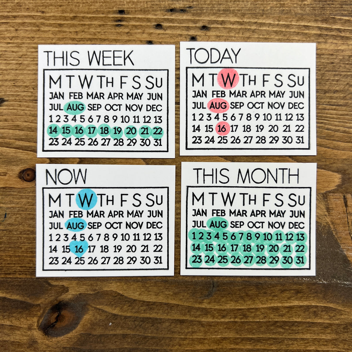 Perpetual Calendar 3x4 Stamp Set – Layle By Mail