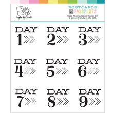 Load image into Gallery viewer, Layle By Mail | Postcards & Passports - Days 3x3 Stamp Set