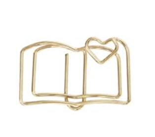 8 Pack Gold Book Paperclips