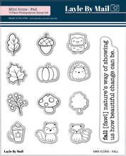 Load image into Gallery viewer, List Builder - Mini Icons - Fall 3x3 Stamp Set