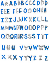 Load image into Gallery viewer, Willy 6x8 Alphabet Stamp Set