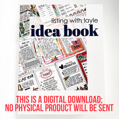DIGITAL DOWNLOAD - Listing With Layle Idea Book: Volume 1 - 2020-2022