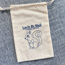 Load image into Gallery viewer, Scatter the Squirrel Cotton Drawstring Pouch