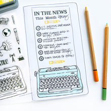 Load image into Gallery viewer, List Builder - In the News 5x7 Stamp Set