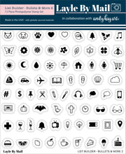 Load image into Gallery viewer, List Builder - Bullets & More 2 -  4x4 Stamp Set