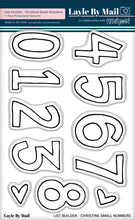 Load image into Gallery viewer, List Builder - Christine Numbers Small 3x4 Stamp Set