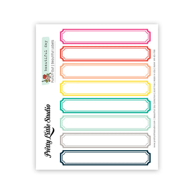 Beautiful Day Labels - Punch Out Labels