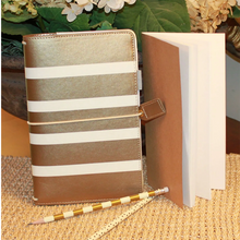 Load image into Gallery viewer, Copper Stripe Traveler's Notebook