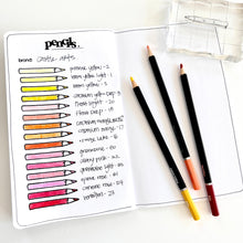 Load image into Gallery viewer, Swatch This - Pens & Pencils 3x4 Stamp Set