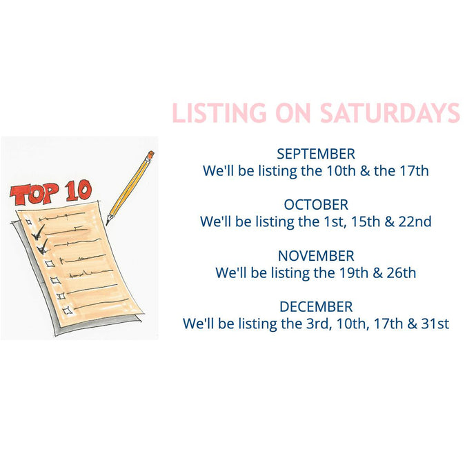 Listing Schedule Through Year End