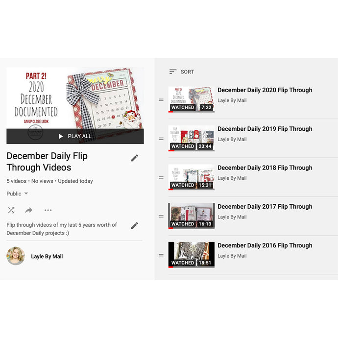 December Daily Flip Through Videos