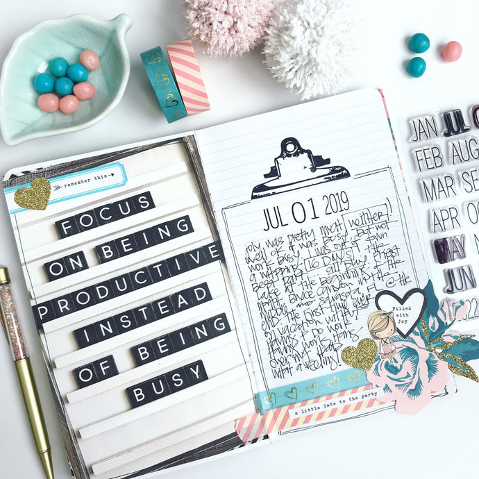 July In My Mindset Reset Traveler's Notebook