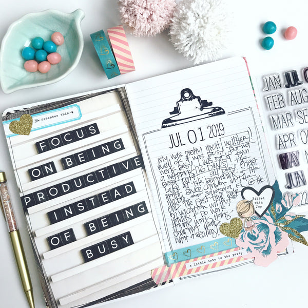 July In My Mindset Reset Traveler's Notebook