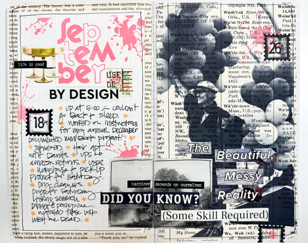 September What a Day List - Junk Journal Style