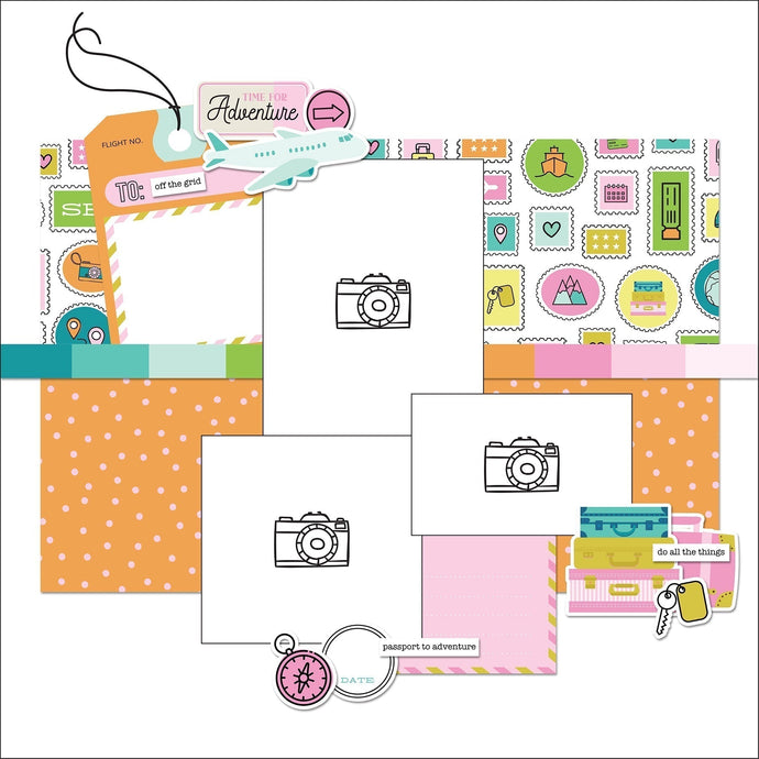 Postcards & Passports | Layout Sketch Inspiration #1