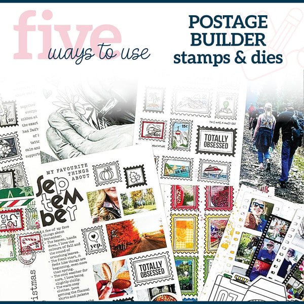 5 Ways Design Series - Postage Builder Stamps & Dies | Design Team: Lorilei Murphy