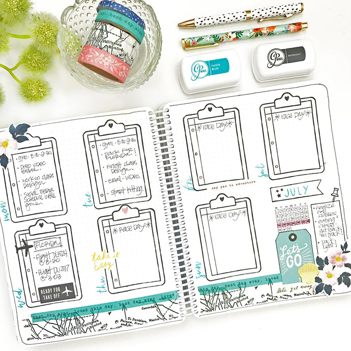 July Bullet Journal Set Up Using the Canvo Bullet Journal