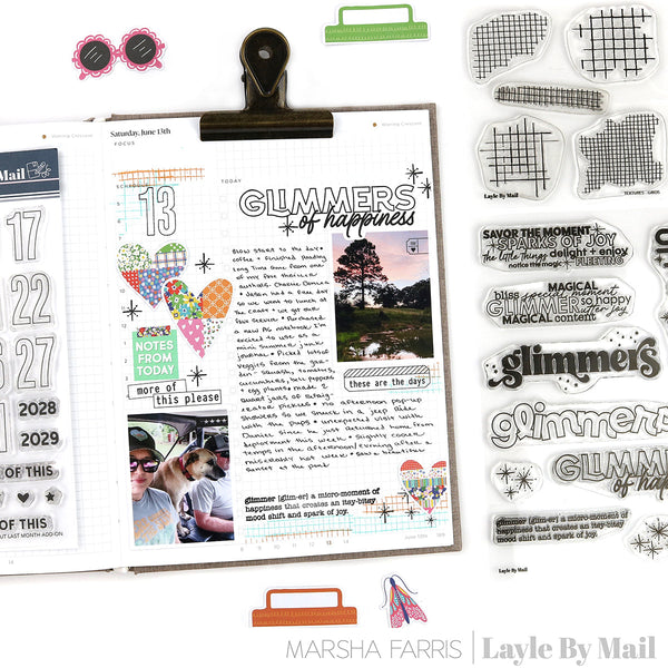 Glimmers of Happiness Layout | Design Team: Marsha Farris