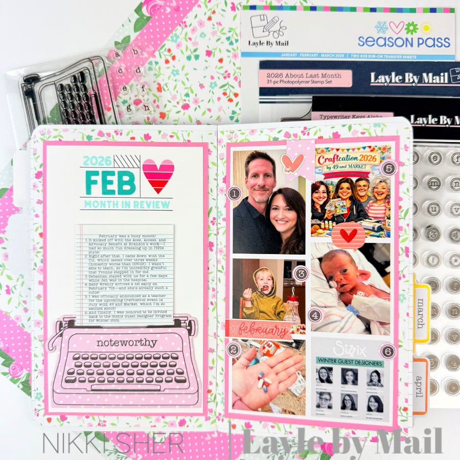 February Calendar Layout | Design Team: Nikki Sher – Layle By Mail