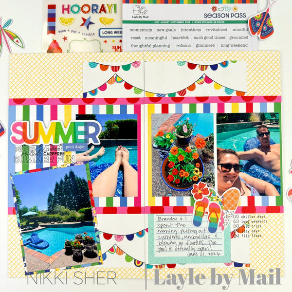 Summer Pool Days Layout | Design Team: Nikki Sher