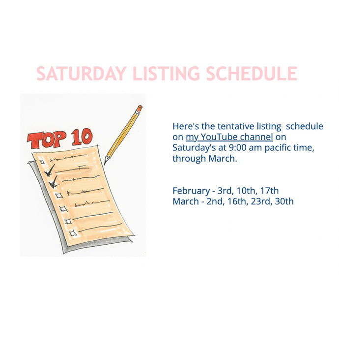 Saturday Listing Schedule January-March 2024