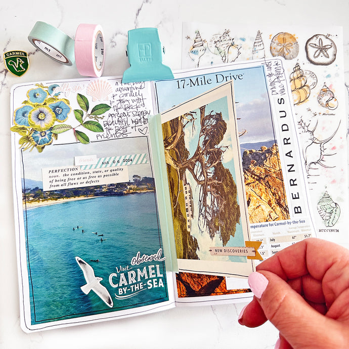 Travel Glue Book/Junk Journal - Carmel Trip
