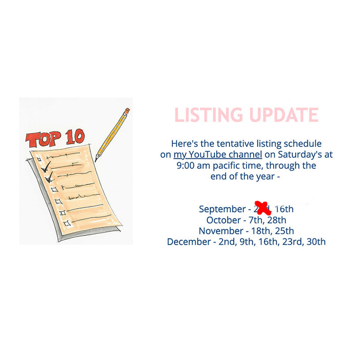 Saturday Listing Schedule