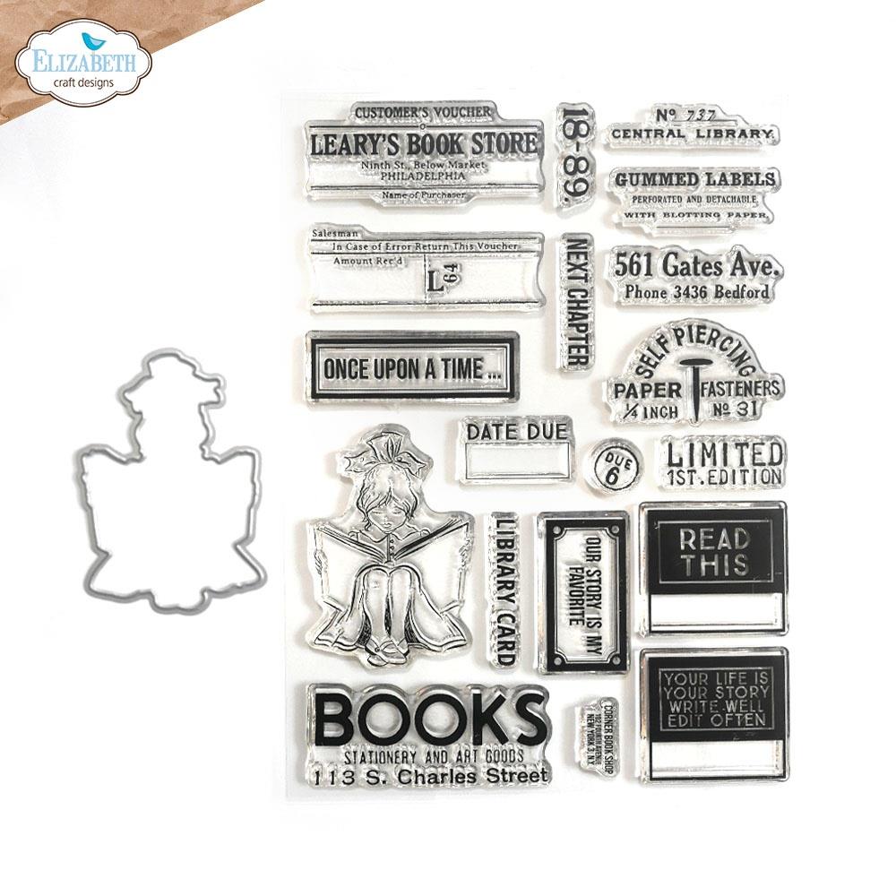 Elizabeth Craft Designs | 6x8 The Bookstore Stamp & Die Set