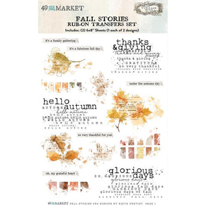 49 and Market | Fall Stories Rub-ons