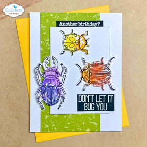 Elizabeth Craft Designs | 6x8 Beetles & Bugs Stamp & Die Set