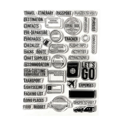 Elizabeth Craft Designs | 6x8 Travel Journal Stamp Set