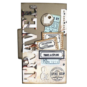 Elizabeth Craft Designs | 6x8 Travel Journal Stamp Set