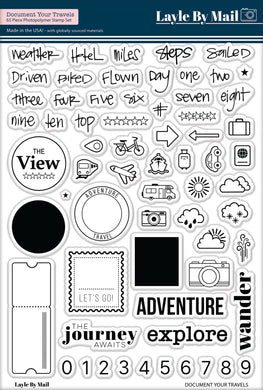Document Your Travels 6x8 Stamp Set