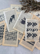 Load image into Gallery viewer, Mark Making Vintage Book Page Pack- Collage and Journal Supplies