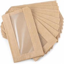 Load image into Gallery viewer, Pack of 10 Kraft Bags with Clear Window