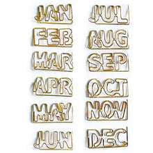 Load image into Gallery viewer, 12 Months Gold Paperclips Set