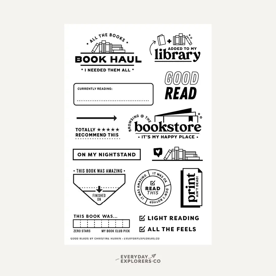 Good Reads 4x6 Clear Stamp Set