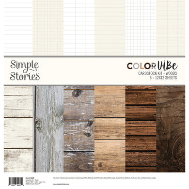 Woods Color Vibe 12x12 Patterned Paper Kit