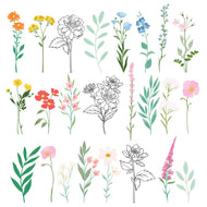 Spellbinders | Breakfast In Bed - Die Cut Floral Stickers