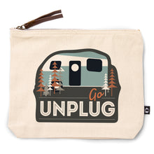 Load image into Gallery viewer, Go Unplug Retro Camper | Go Bag Canvas Zipper Pouch