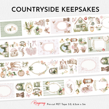 Load image into Gallery viewer, RongRong | Countryside Keepsakes Pre-cut Washi Tape [3.O]