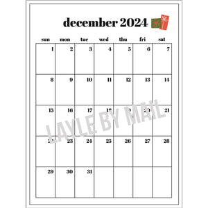 Layle By Mail | December Documented 2024 6x8 Cardstock Calendar