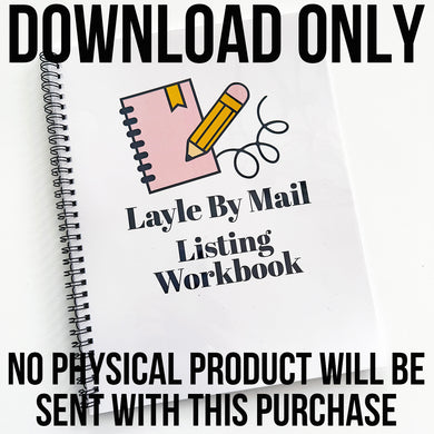 Updated Listing with Layle Workbook - DOWNLOAD ONLY