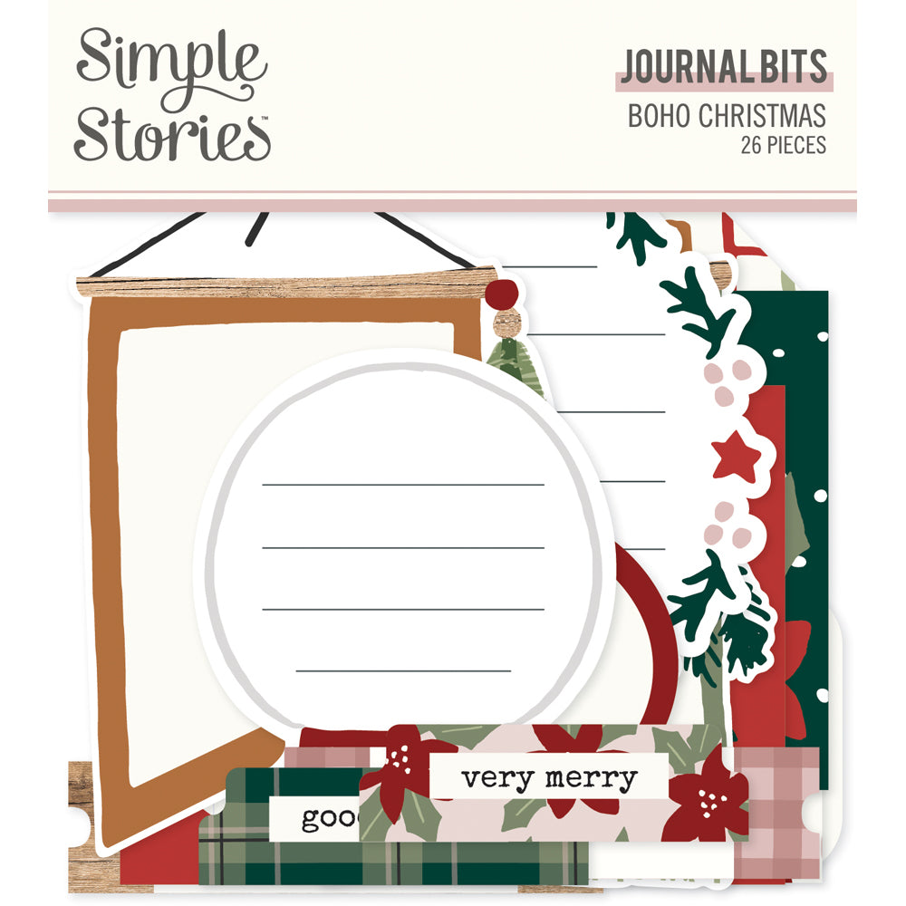 Simple Stories - Boho Christmas- Journaling Bits