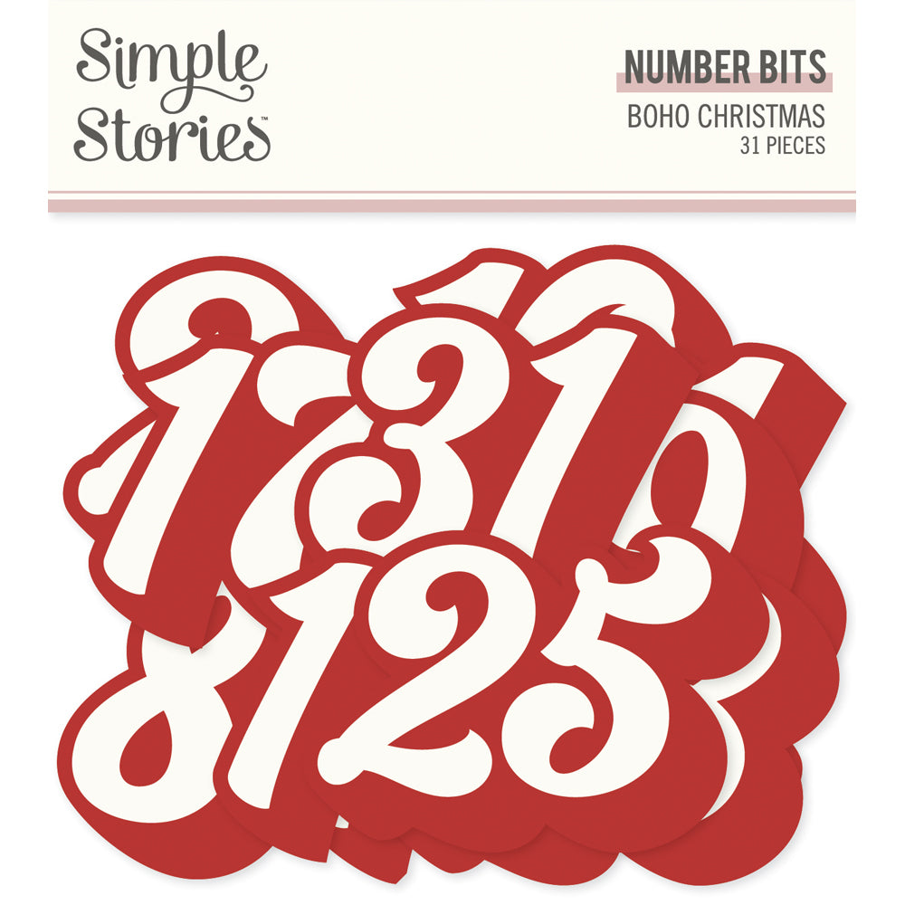 Simple Stories - Boho Christmas- Number Bits